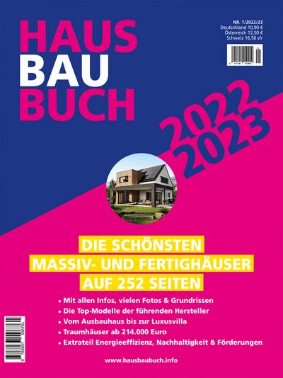 HausBauBuch 2022/2023: Die schönsten Massiv- und Fertighäuser auf 252 Seiten (Titel/Cover)